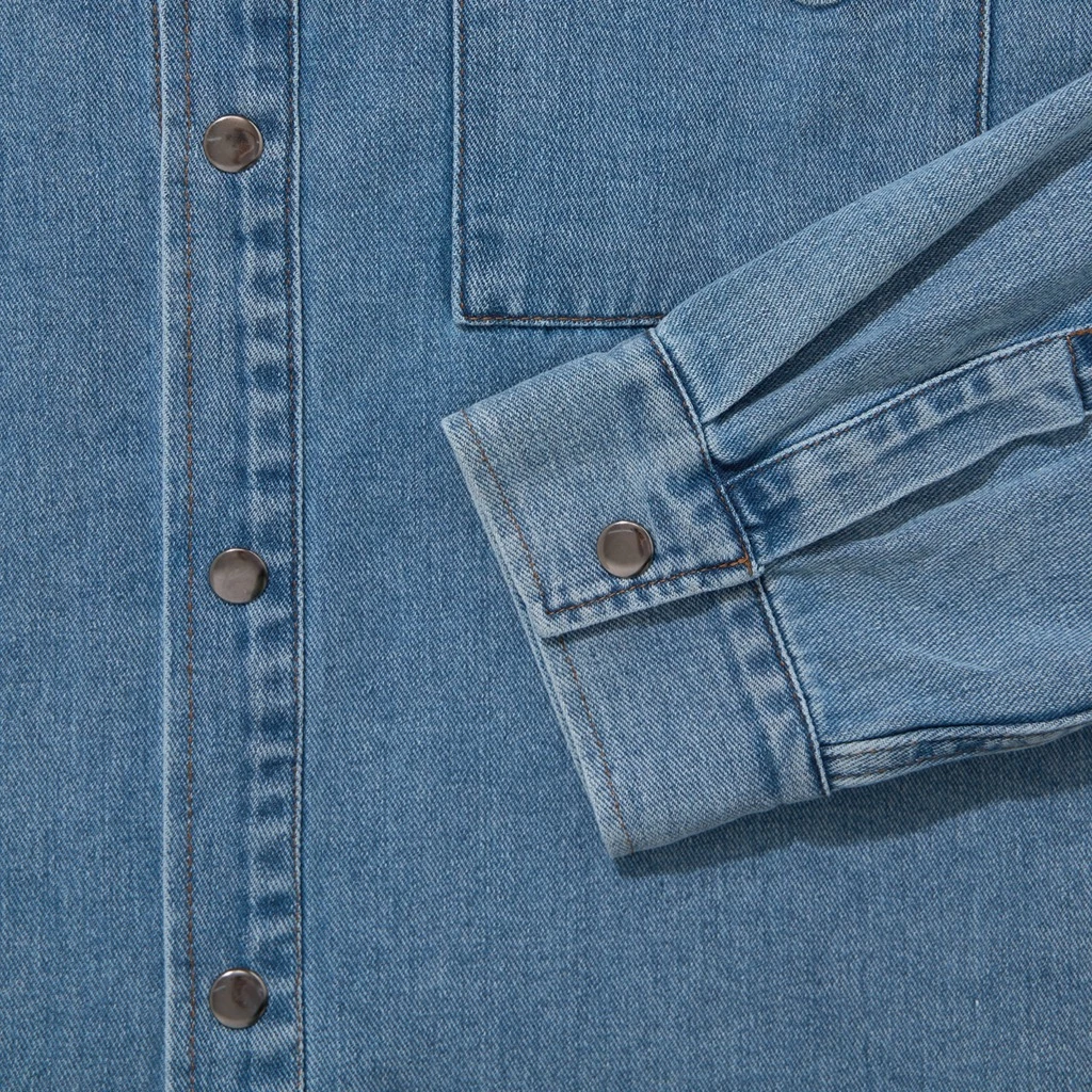 Áo sơ mi jean Owlbrand Timeless Blues - Ảnh 8