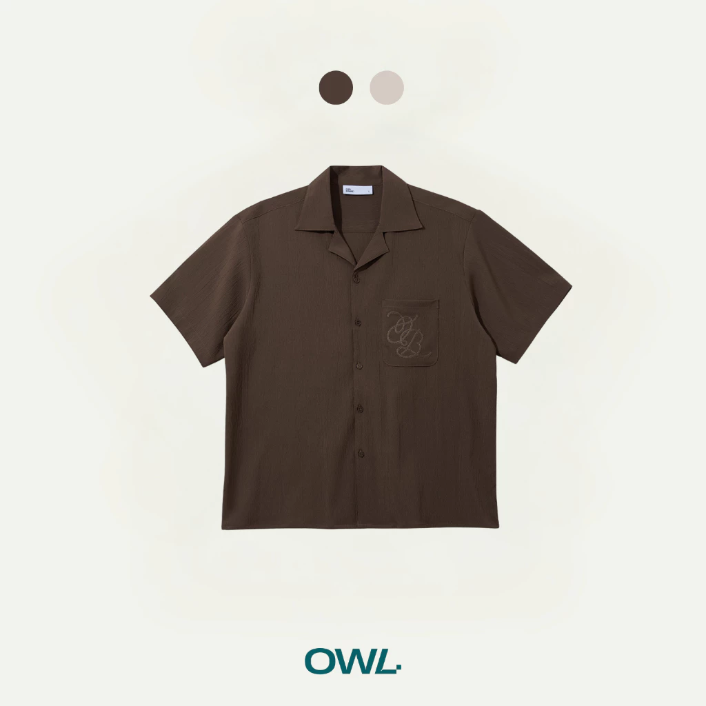 Áo sơ mi cuban Owlbrand Timeless Blues